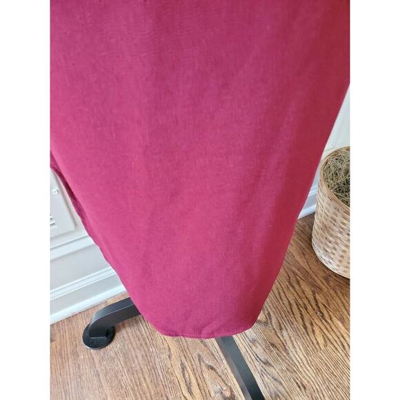 Boohoo Women Burgundy Polyester Round Neck Long Sleeve Long Maxi Dress Size 8 - Picture 4 of 11